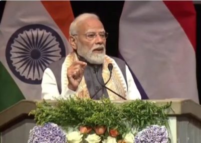 PM Narendra Modi addresses community event in The Hague, Netherlands