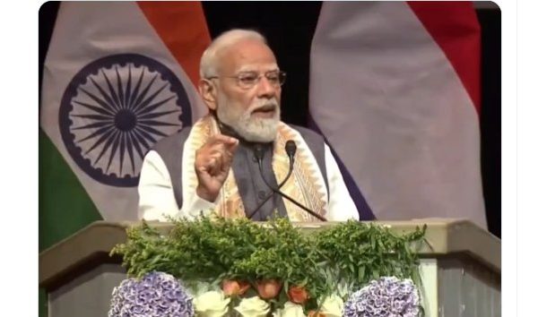 PM Narendra Modi addresses community event in The Hague, Netherlands