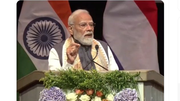 PM Narendra Modi addresses community event in the Hague, Netherlands