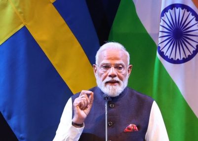 PM Modi addresses European Round Table for Industry at Gothenburg, Sweden