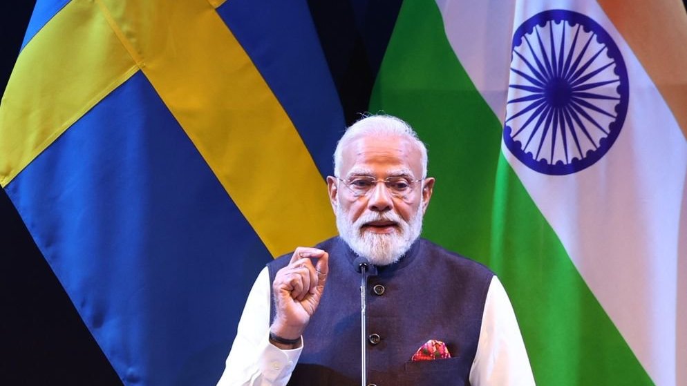 PM Modi addresses European Round Table for Industry at Gothenburg, Sweden