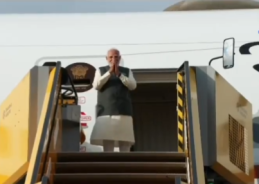Prime Minister Narendra Modi arrives in Oslo, Norway