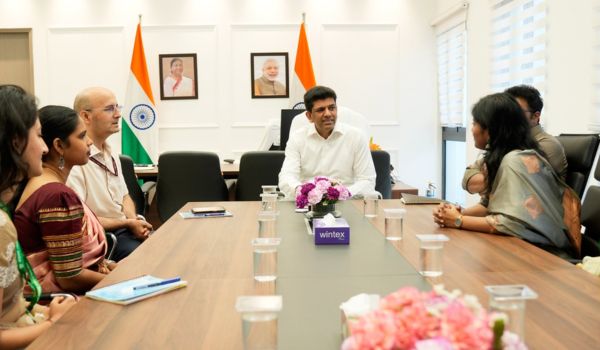 MoS Communications Chandra Sekhar Pemmasani interacts with 2024 batch IAS officers