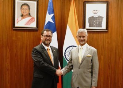 EAM S. Jaishankar meets his Chilean counterpart Francisco Perez Mackenna
