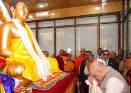 HM Amit Shah inaugurates Sacred Holy Relics Exposition of Tathagata Buddha in Leh 