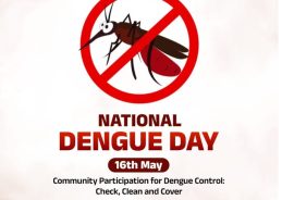 National Dengue Day 2026: Community Participation for Dengue Control: Check, Clean and Cover