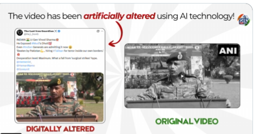 Govt debunks digitally altered video of former Lieutenant General Manoj Kumar Katiyar