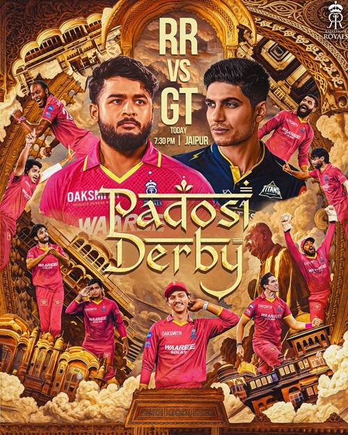 IPL 2026: Rajasthan Royals to face Gujarat Titans in Jaipur today