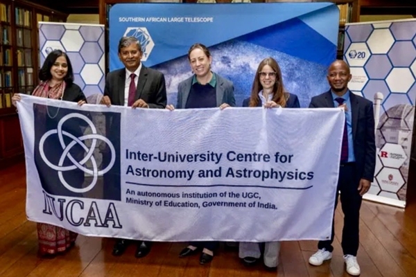 India hands over IUCAA banner to South African Astronomical Observatory in Cape Town