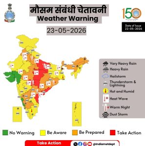 मौसम विभाग ने आज पूर्वी मध्य प्रदेश, उत्तर प्रदेश और विदर्भ में भीषण लू का रेड अलर्ट जारी किया