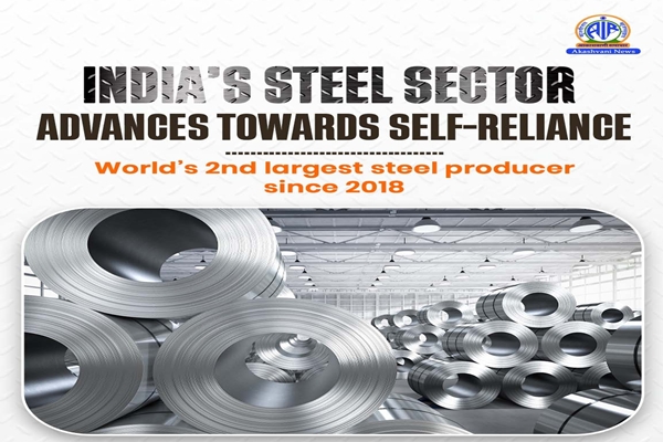India Retains Position as World’s Second-Largest Steel Producer, Boosting Self-Reliance