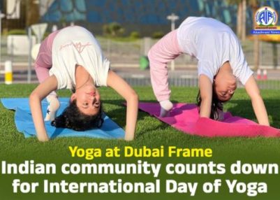 Indian People’s Forum Dubai chapter performs yoga at Dubai Frame ahead of International Day of Yoga 2026