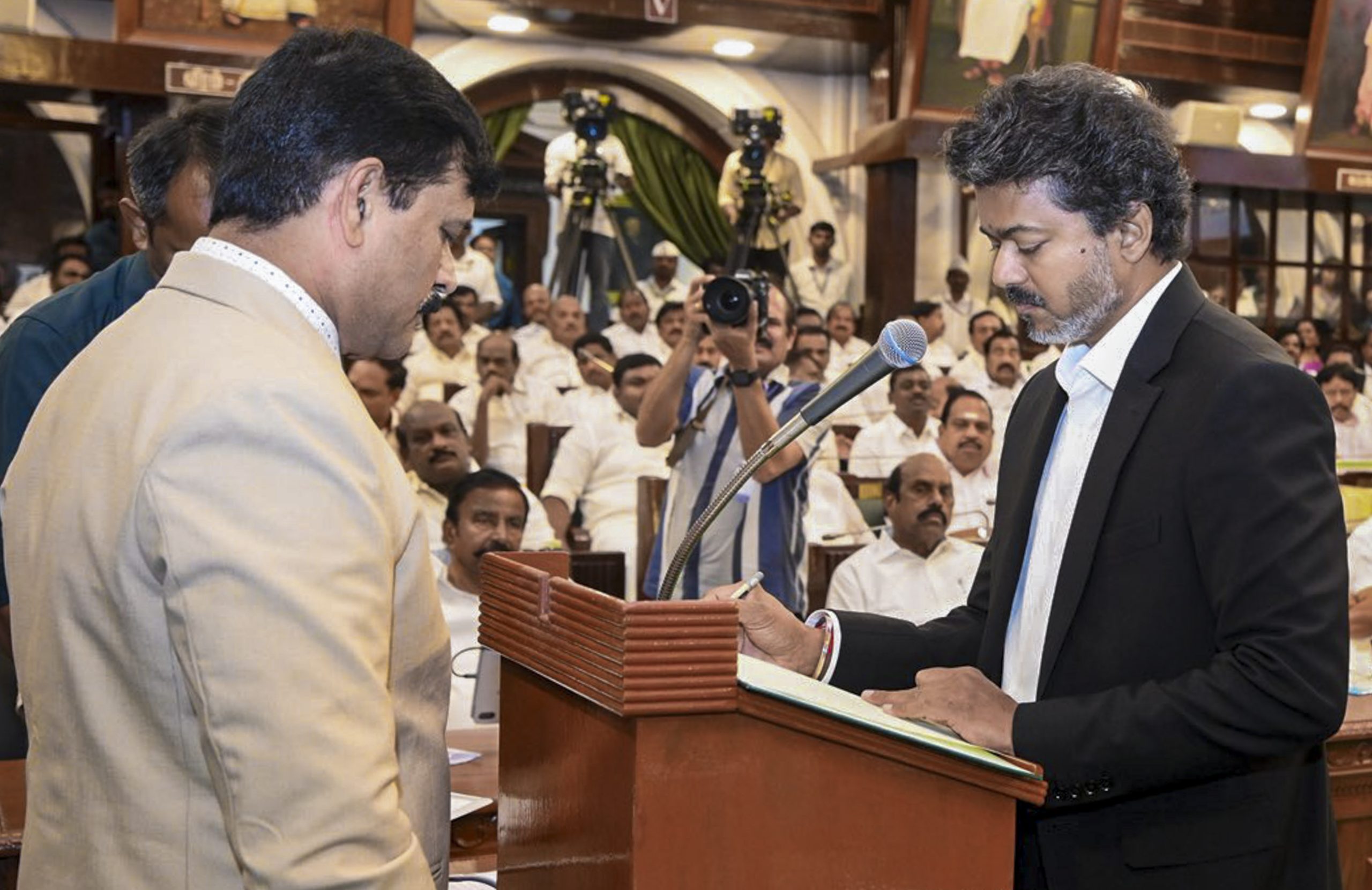 Tamil Nadu Assembly: Over 100 MLAs sworn in, CM Joseph Vijay takes oath